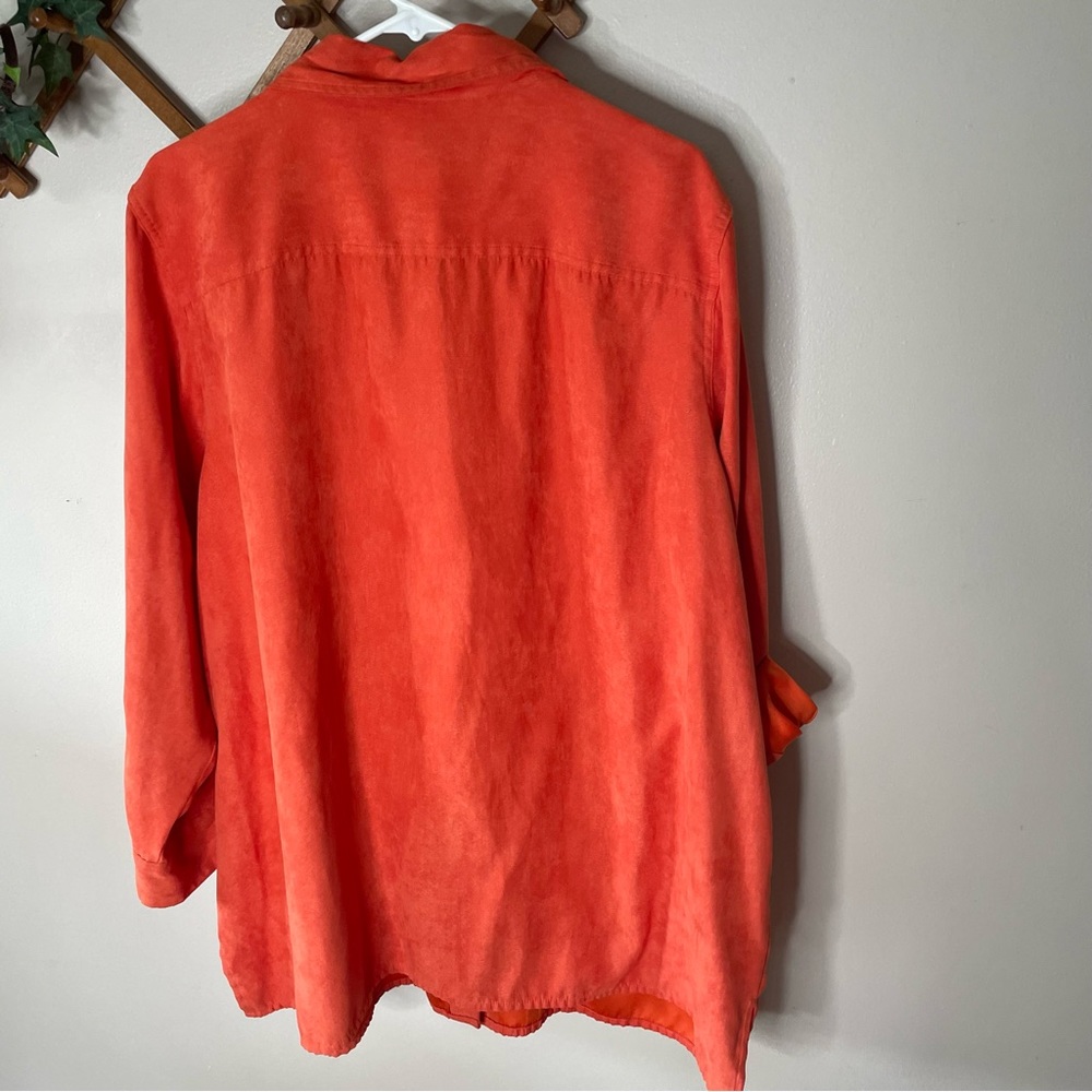 Vintage Basic Editions Suede Button Down Shirt - image 2